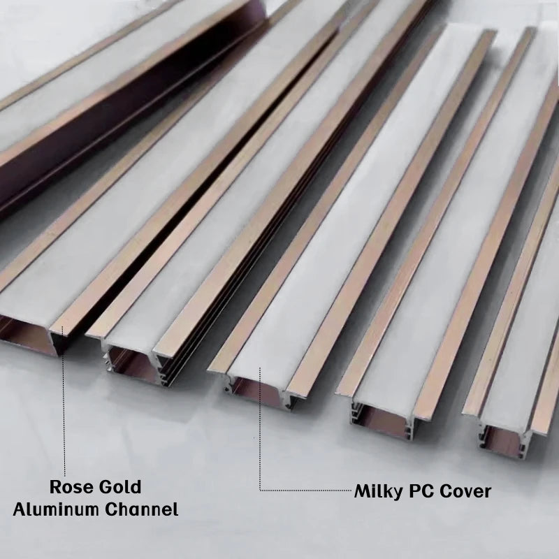 Rose Gold U/Yw Style Led Aluminum Profile 5050