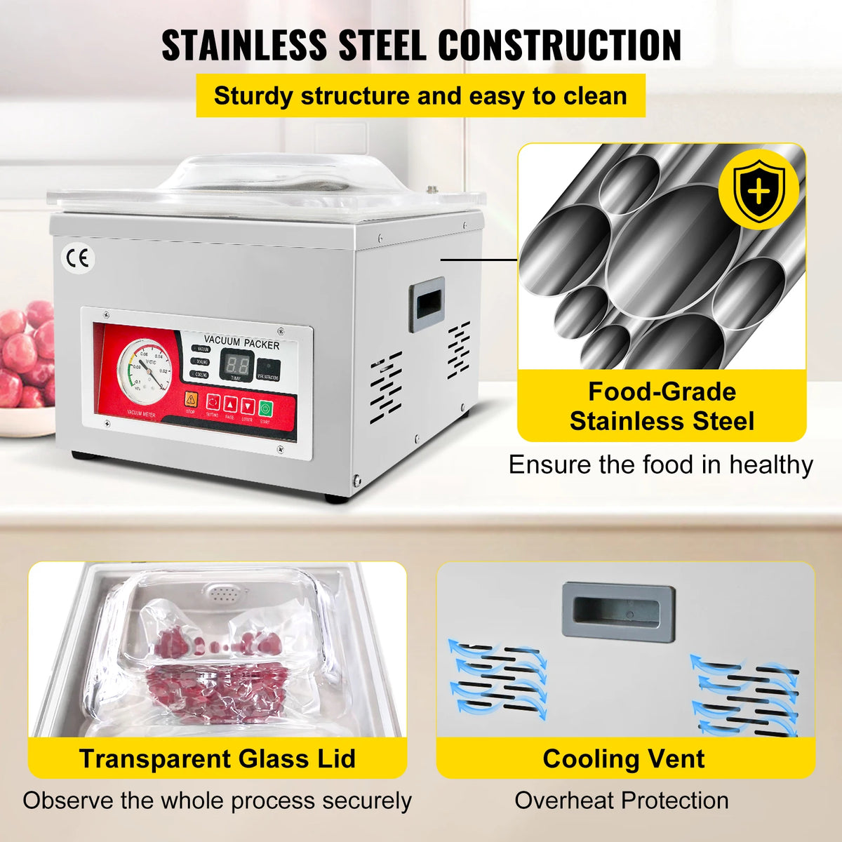 Succebuy Food Vacuum Packing Machine Commercial Chamber Vacuum