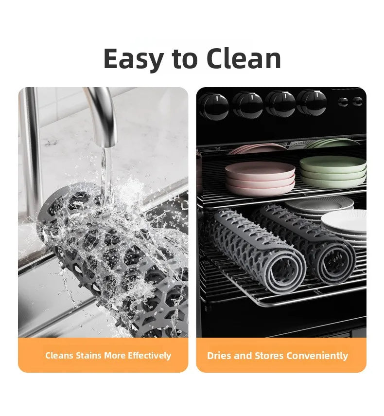 Sink Silicone Mat Anti-Scratch Honeycomb Pad Dishwashing Basin