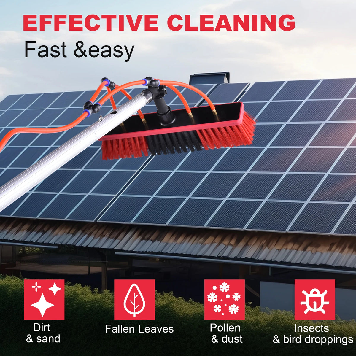 Telescopic Washing Brush Aluminium Washing Brush Water Connection