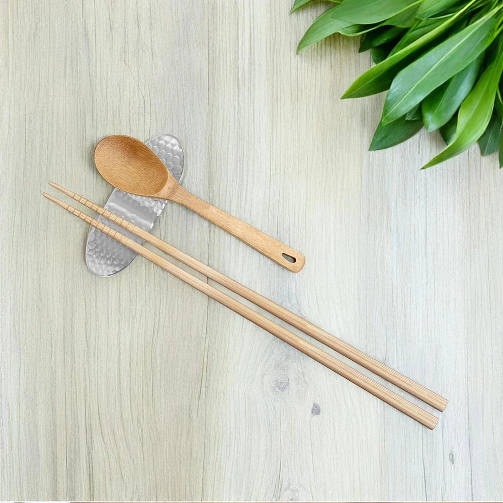 1/2/6pcs Stainless Steel Chopstick Rest Spoon Holder Elegant