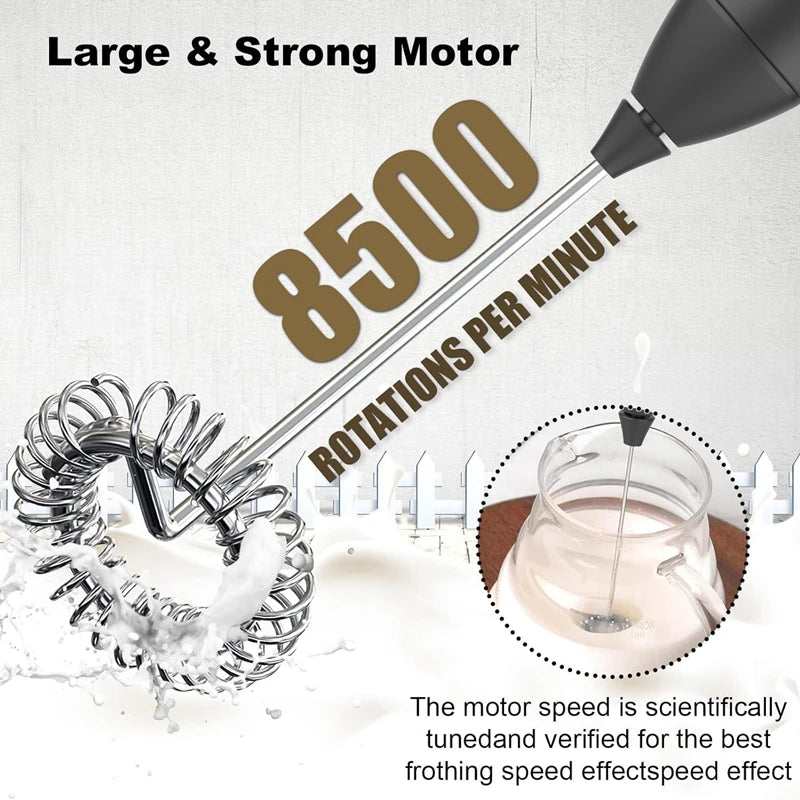 Electric Coffee Milk Foaming Mixer Coffee Creamer Whisk