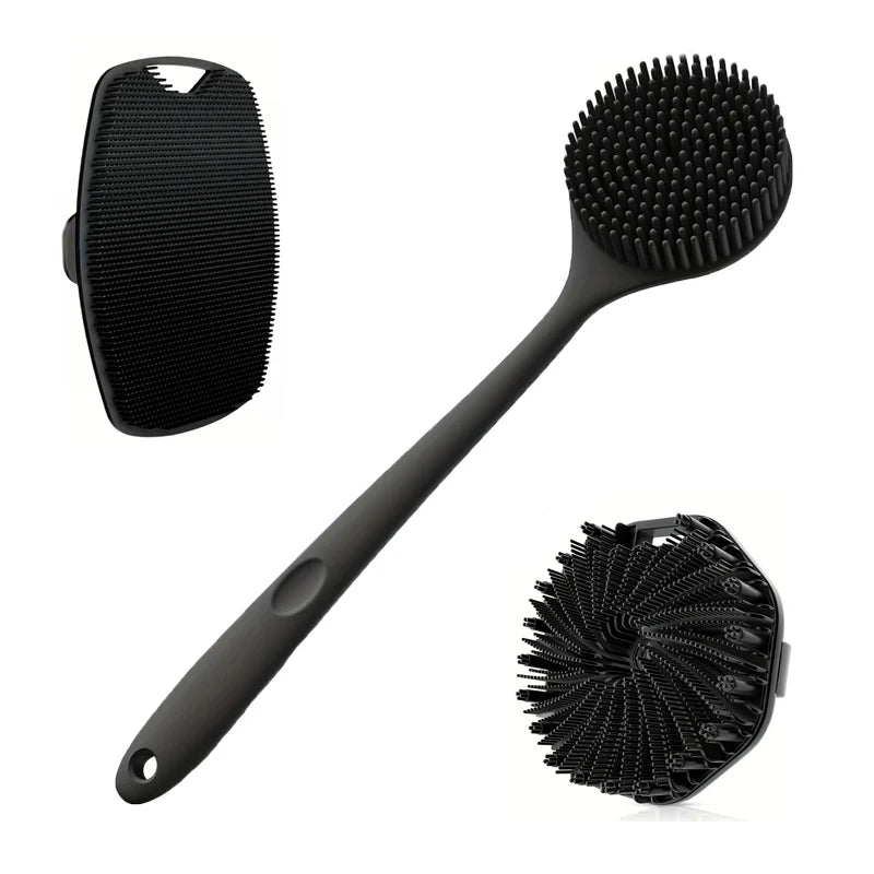 1-4-Piece Bath Brush Soft Silicone Bath Brush Non-Slip