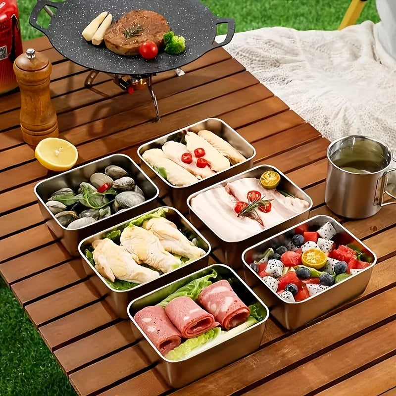 5pc Stainless Steel Food Storage Containers - Airtight