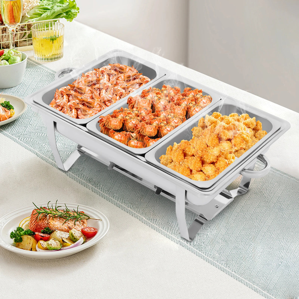 Stainless Steel Chafing Dish Buffet Rectangular Catering Chafer