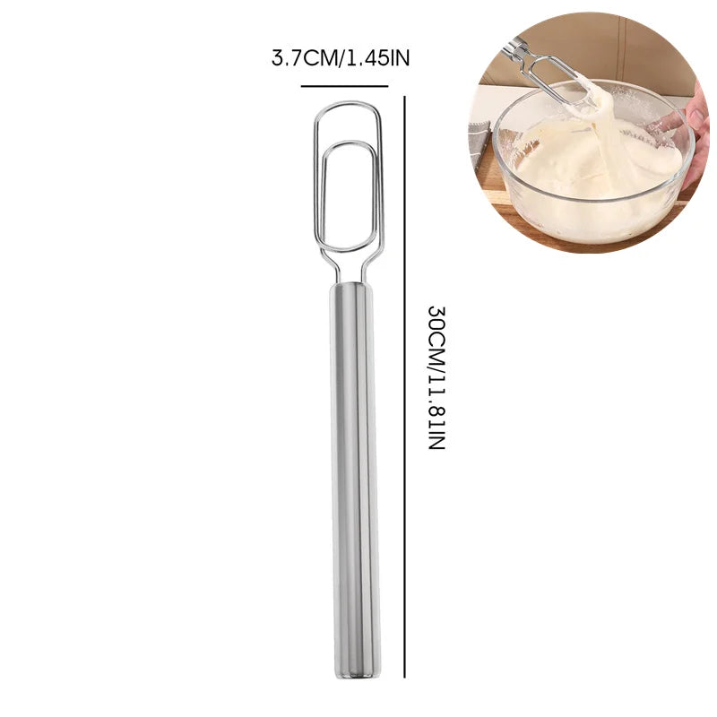 Danish Dough Whisk Stainless Steel Handheld Bread Blender