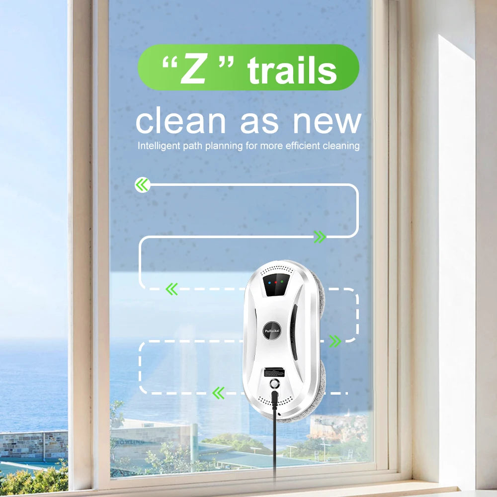Puruikai Ultra Thin Robot Vacuum Cleaner Window Cleaning