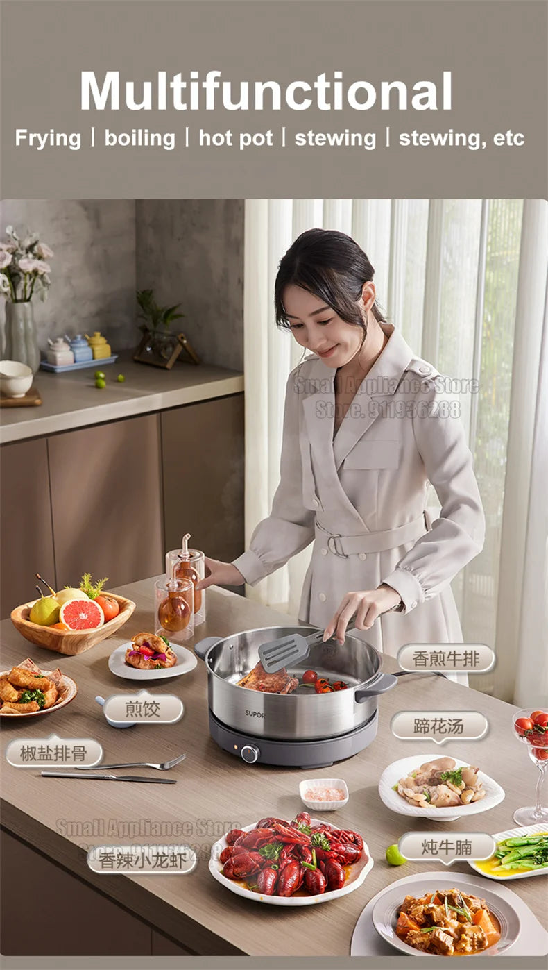 Supor 220v Multi Cookers Split Electric Pot 1-7