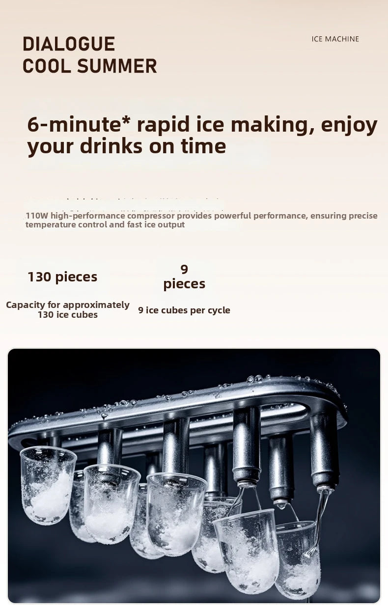 15kg/Day Ice Maker Machine - Mini Countertop Home/Dorm/Office