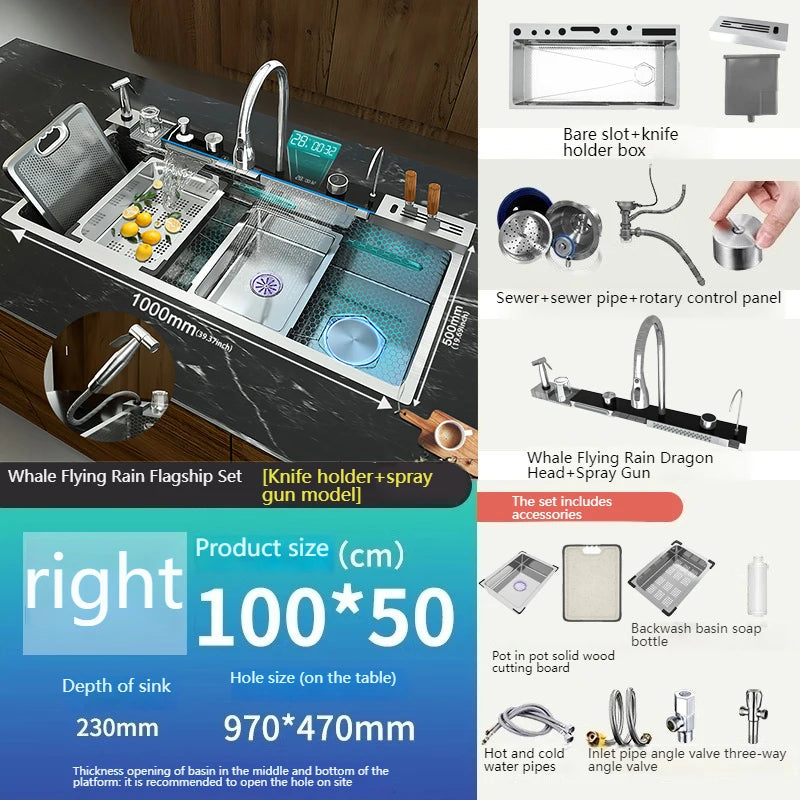 Modern Sinks Stainless Steel Sink Extra Large Slot