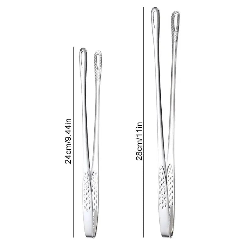 1pc 304 Stainless Steel Food Tongs Long Handle