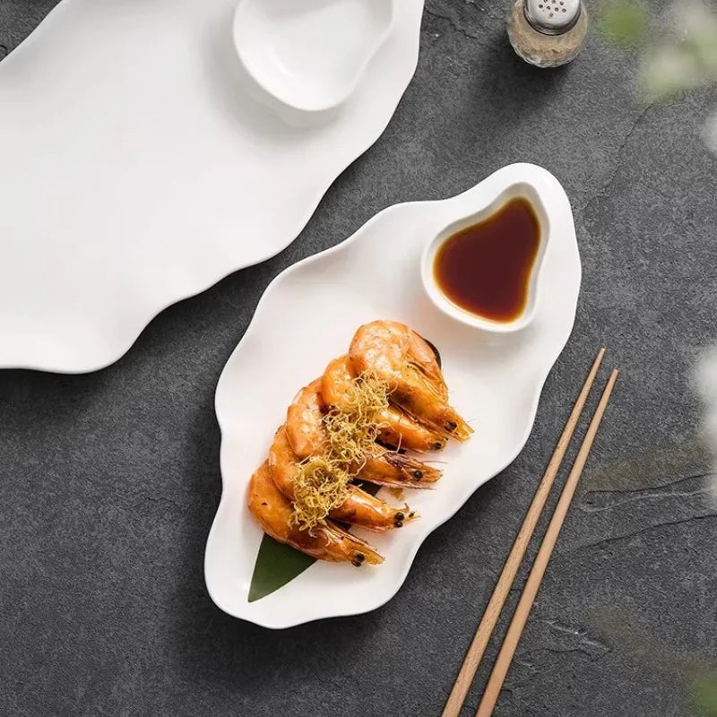 Irregular Shape Tableware Restaurant Creative Simple Ceramic