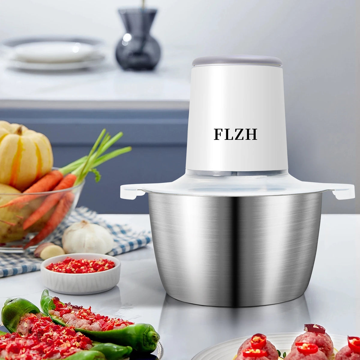 Food Chopper Food Processor Mini Electric 2l 148w