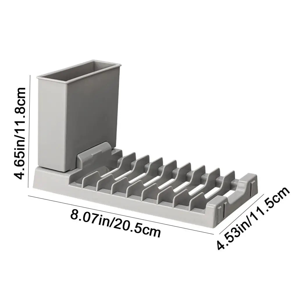 Plastic Foldable Dish Drying Rack In Space-Saving Utensils