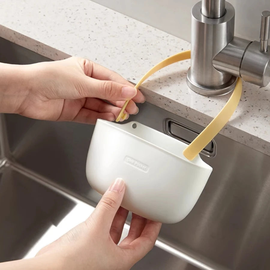 Silicone Sink Holder Sponge Bag Drain Water Basket