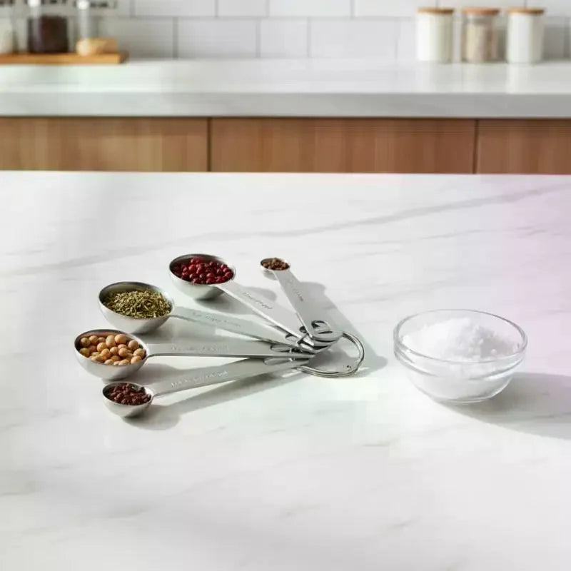 Stainless Steel Measuring Spoon 1/5/6 Scale Measuring Ruler