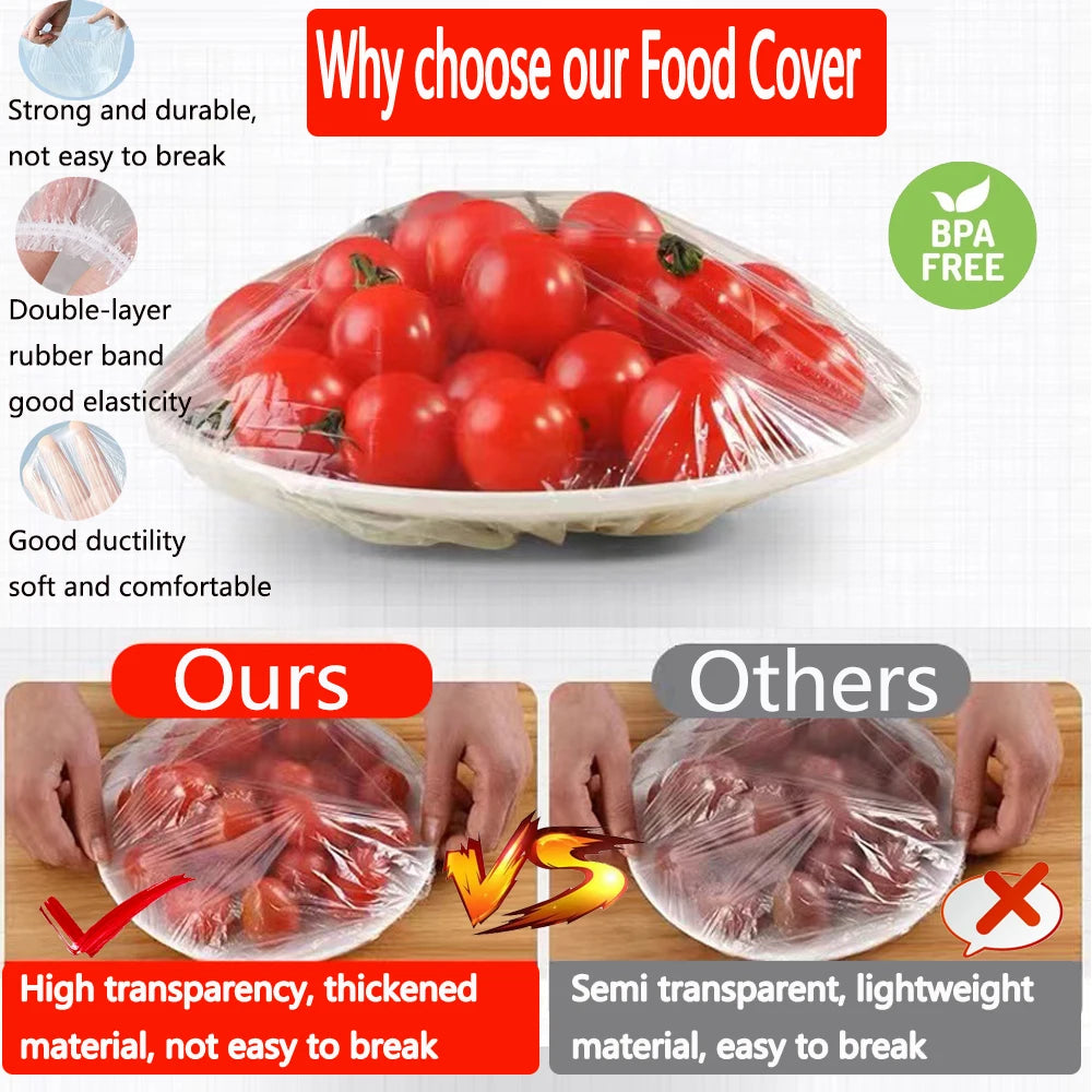 30-3000pcs Disposable Food Cover Refrigerato Food Fruit