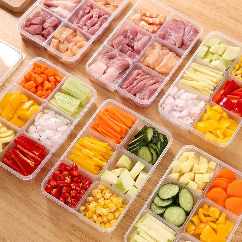 Transparent Grids Storage Box Refrigerator Large Capacity