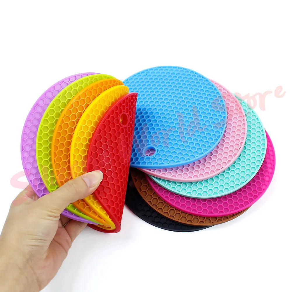 Silicone World Silicone Insulation Pad Round Honeycomb Mat