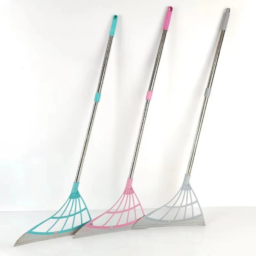 Silicone Floor Scraper Broom - Non-Stick Hair &