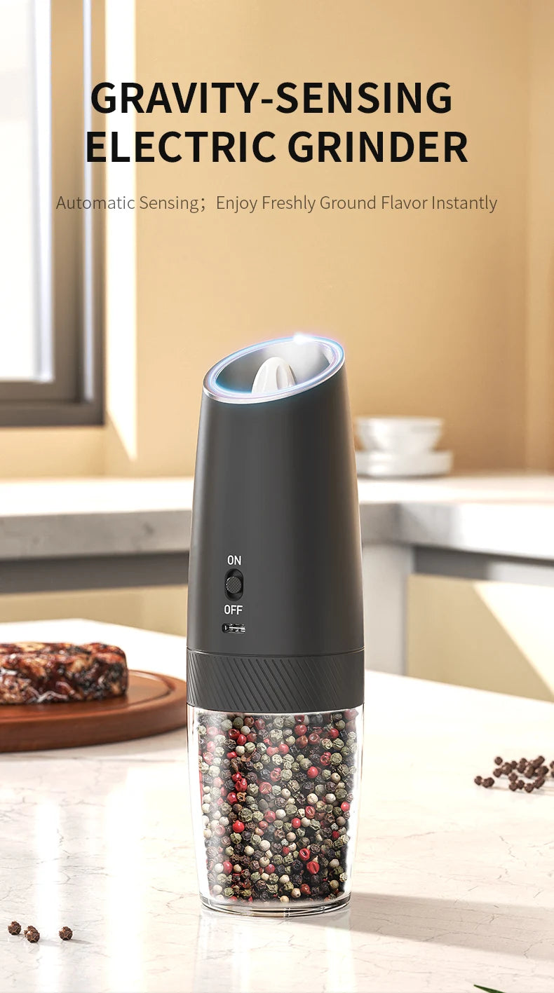 Usb Rechargeable Electric Salt Pepper Grinder Adjustable