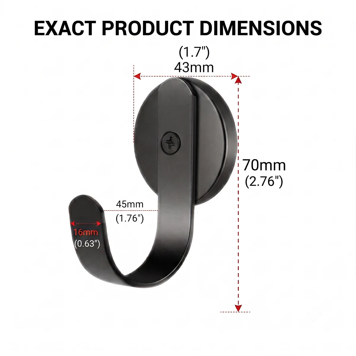 Anti-Scratch Rubber Coated Magnetic Hooks Heavy Duty Cruise