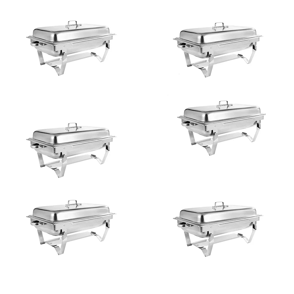 2/4/6pack Chafing Dish Buffet Stainless Steel 8qt Food