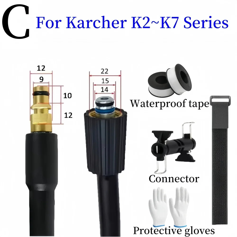 5-50m High Pressure Washer Hose Pipe Cord Car