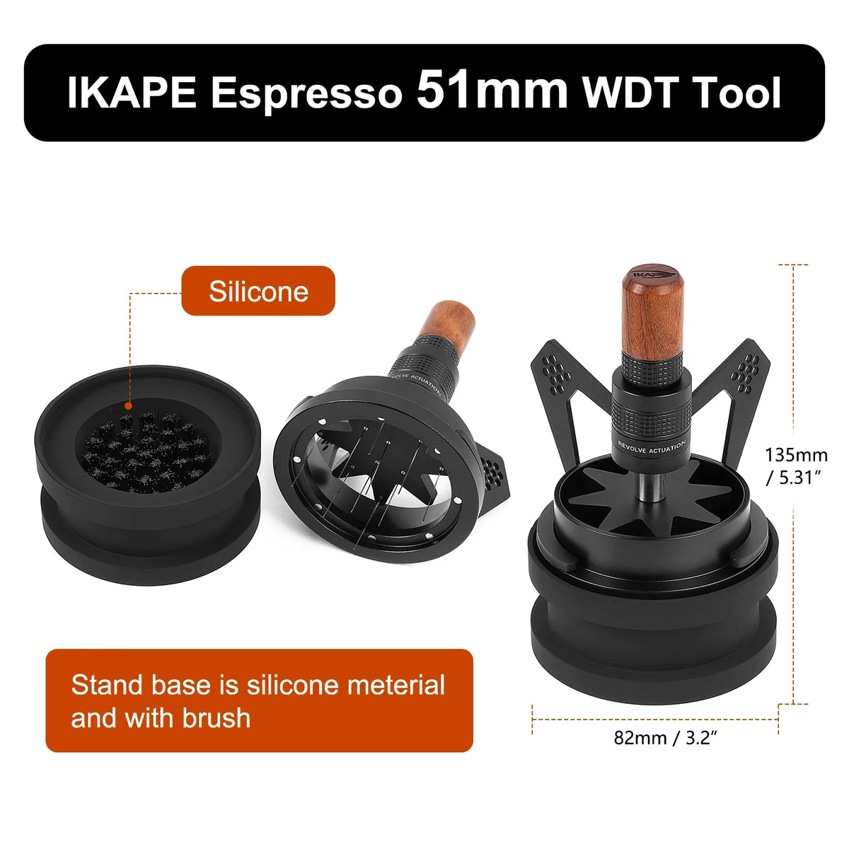Ikape Rotary Wdt Espresso Stirrer Distribution Barista 4mm