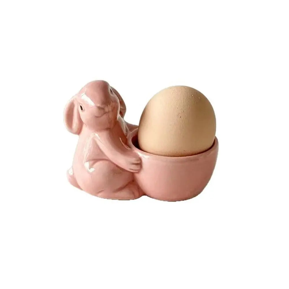 Ceramic Egg Cup Creative Egg Organizer Rabbit Egg