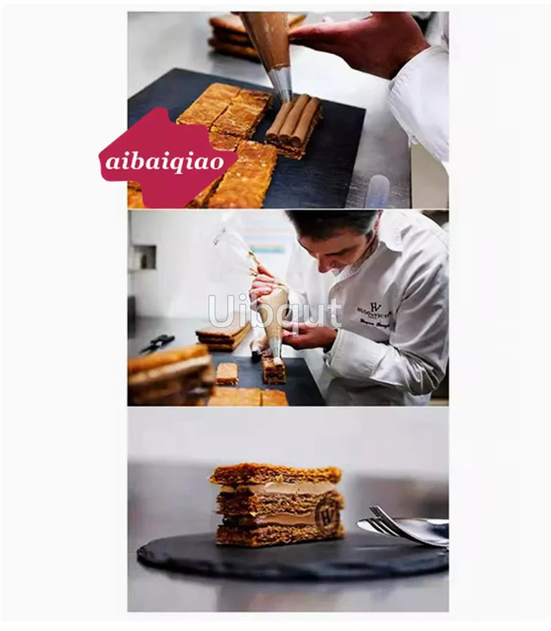 Puff Pastry Baking Tray Rectangle Mille Feuille Pastry