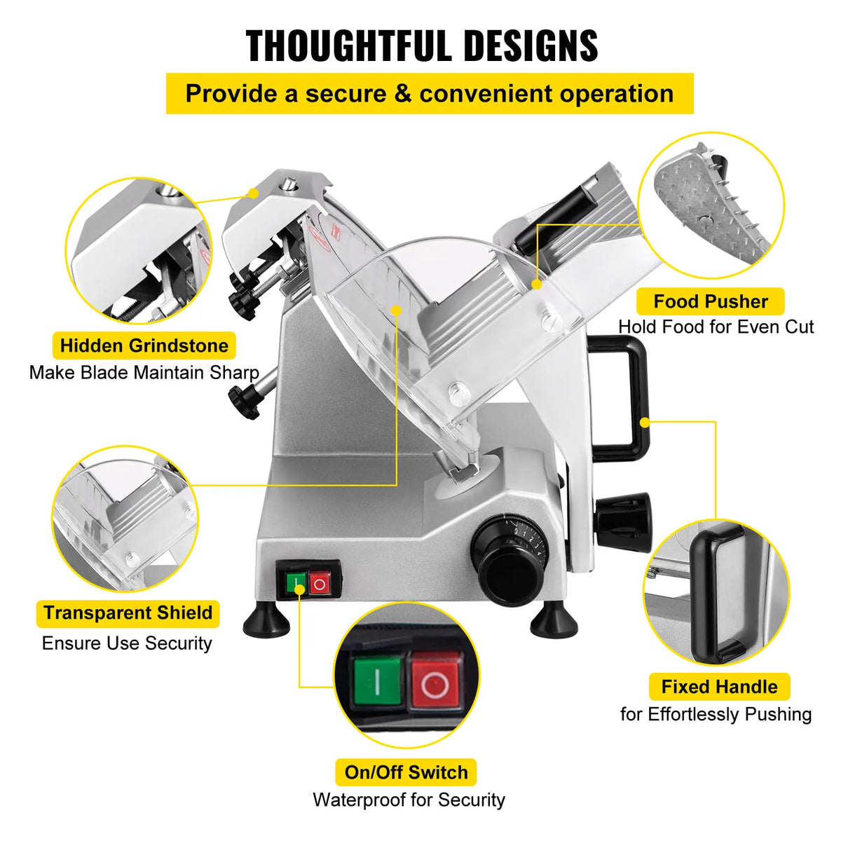 Succebuy Meat Slicer 200w/240w/320w/340w Electric Deli Food