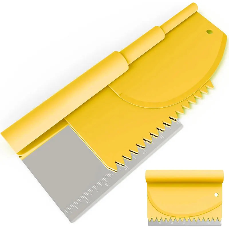 3-In-1 Dough Scraper Stainless Steel Bench Scraper Measurements