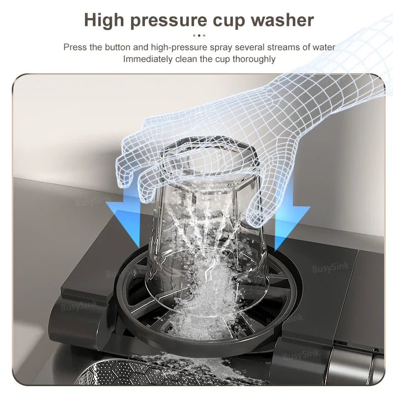 Stainless Steel Waterfall Sink Large Slot Dishwashing Basin