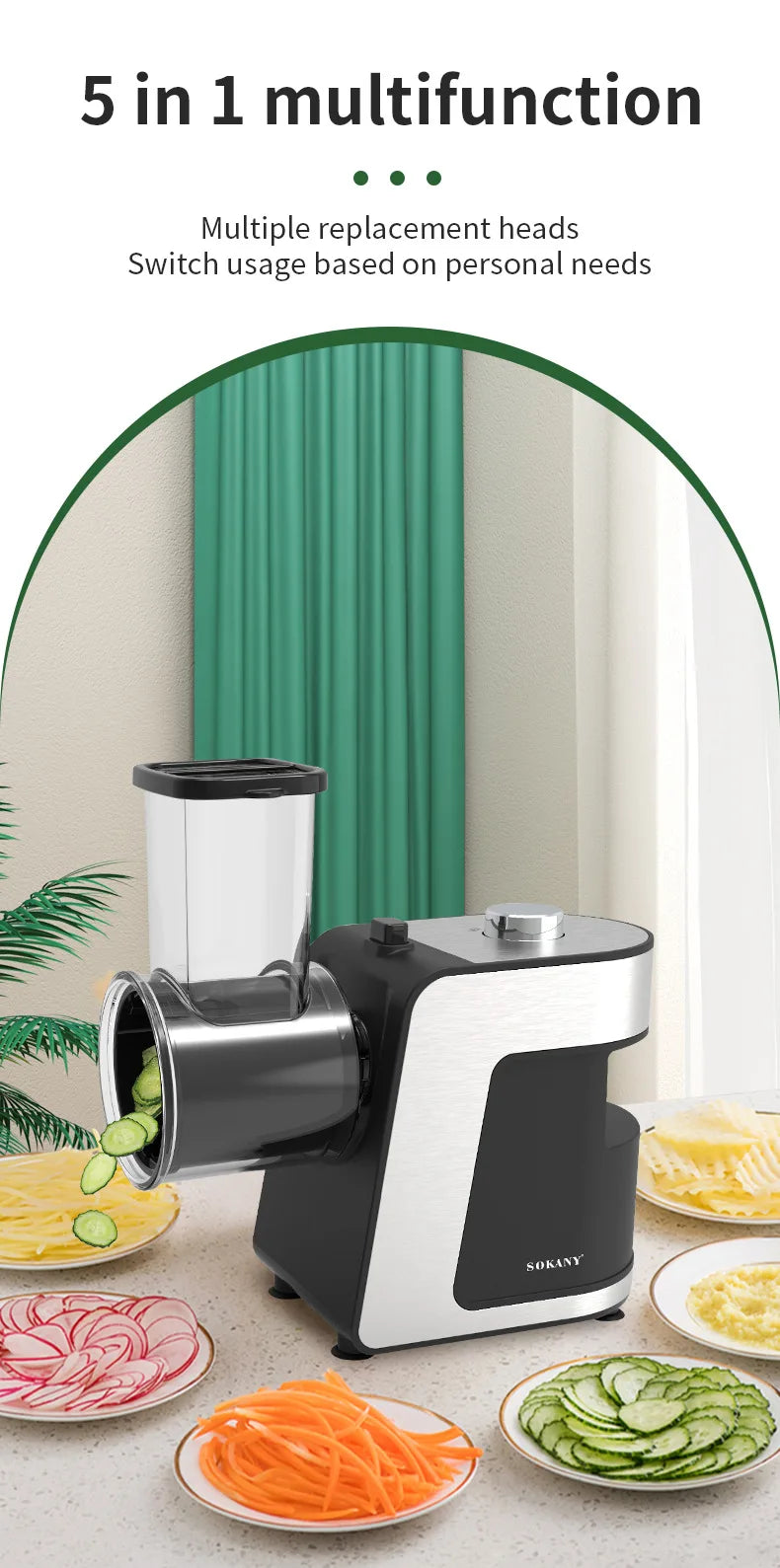 Sokany1180 Vegetable Cutter Slicer Shredder Carrot Potato