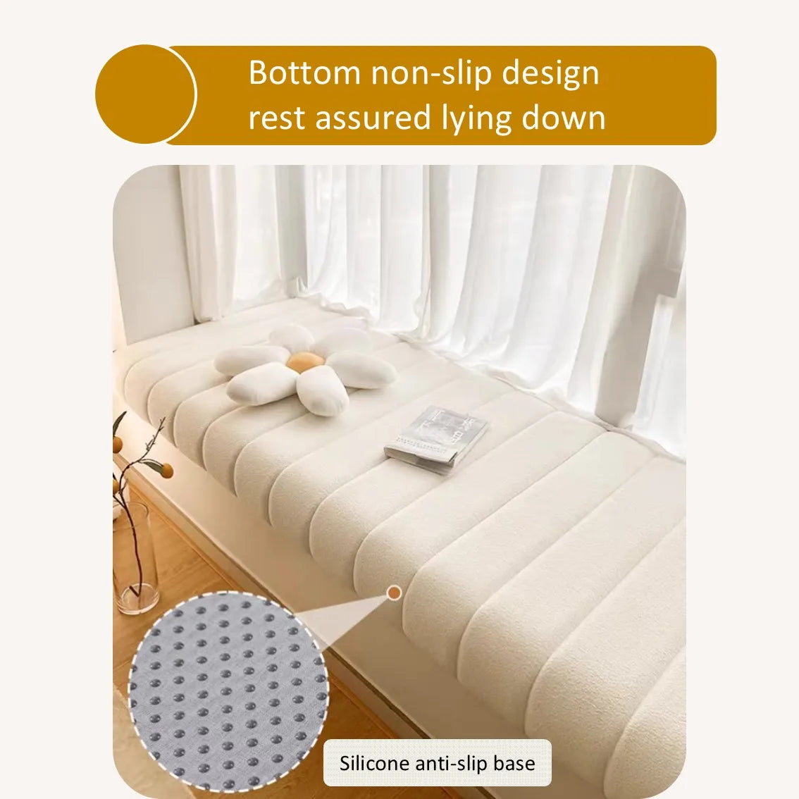 Custom Teddy Waterproof Fabric Sofa Cushion Bay Window
