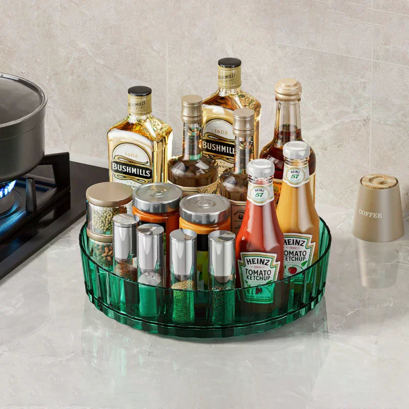 Rotating Spice Rack Kitchens Multi-Functional Storage Tray