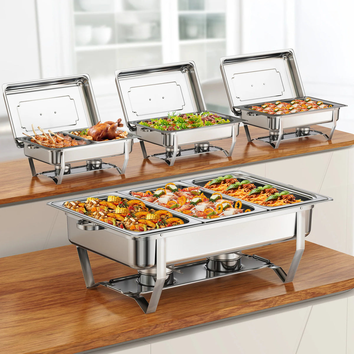 2/ Pack 8qt Chafing Dish Buffet Stainless Steel