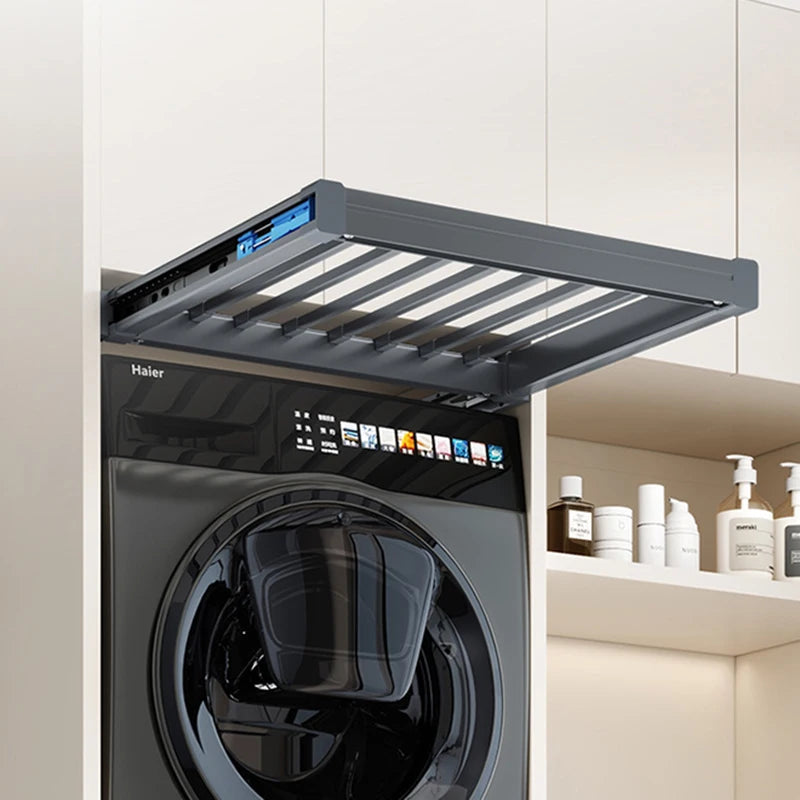 Retractable Pull-Out Clothes Drying Rack Adjustable Rebound