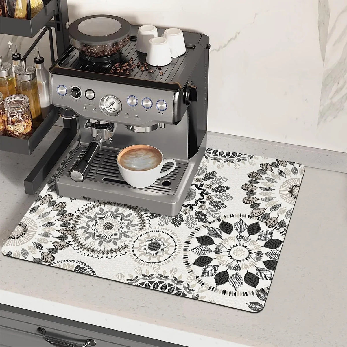 Countertop Dish Drying Mat Absorbent Drain Mat Non