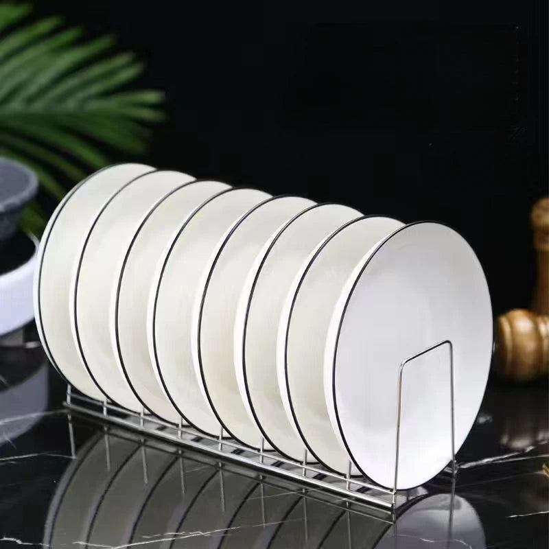 Dish Storage Rack Stainless Steel Dish Drawer Cabinet
