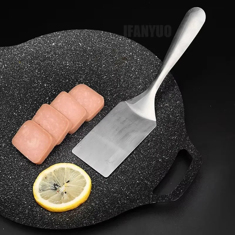 Stainless Steel Scraper Cooking Spatula Barbecue Spatula Plate