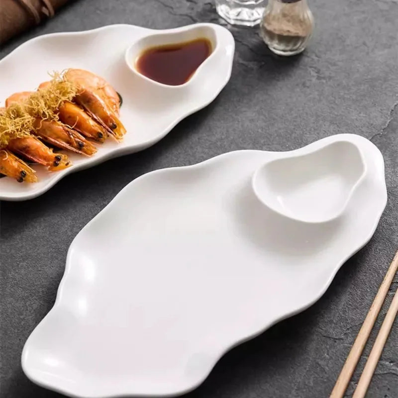 Irregular Shape Tableware Restaurant Creative Simple Ceramic