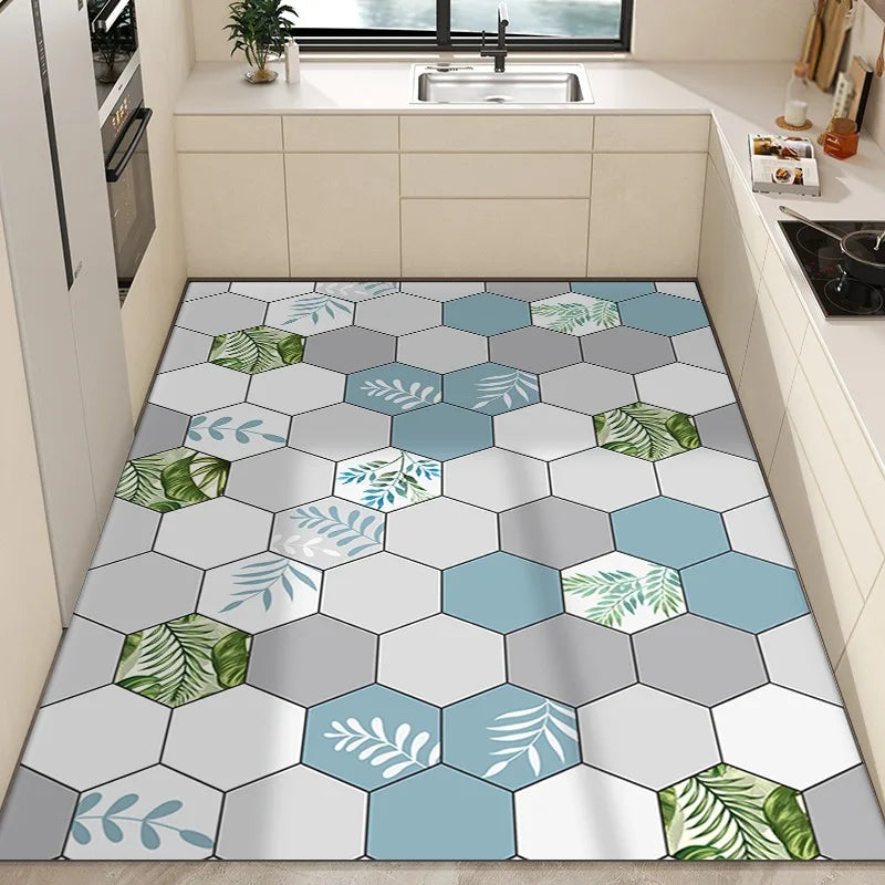 Checkerboard Pvc Anti-Slip Oil-Proof Floor Mat Leather Balcony