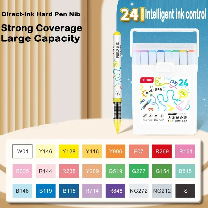 84/12 Colors Direct-Liquid Acrylic Marker Pen Waterproof Pen