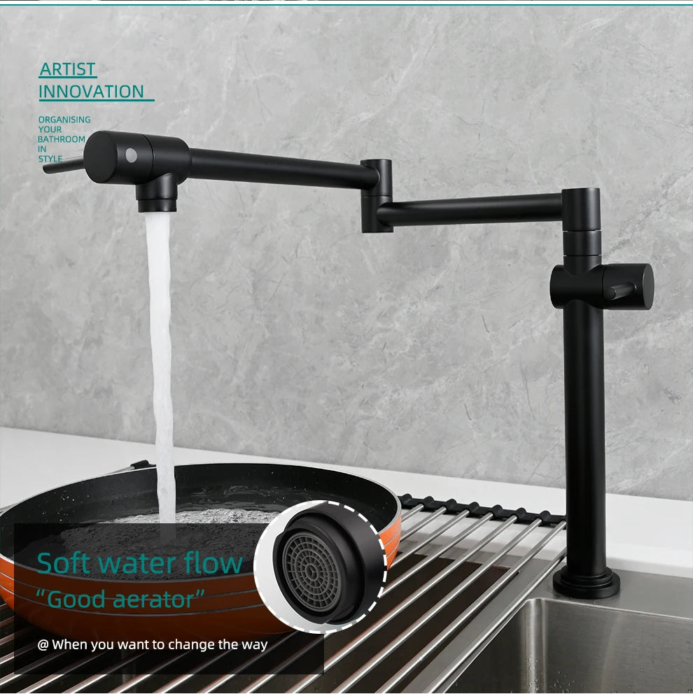 Ciencia Brass Pot Filler Faucet Wall Mount Sink