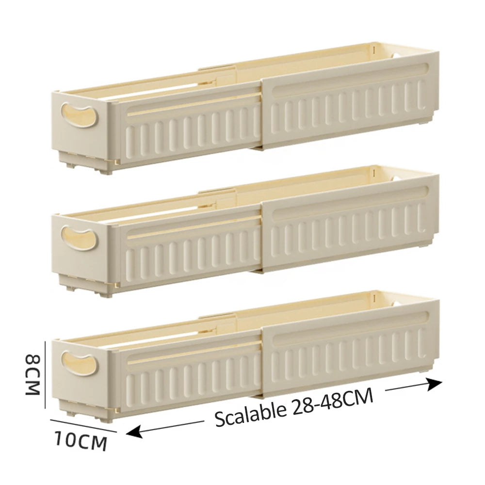1/3pcs Retractable Drawer Organizer Adjustable Cabinet Storage