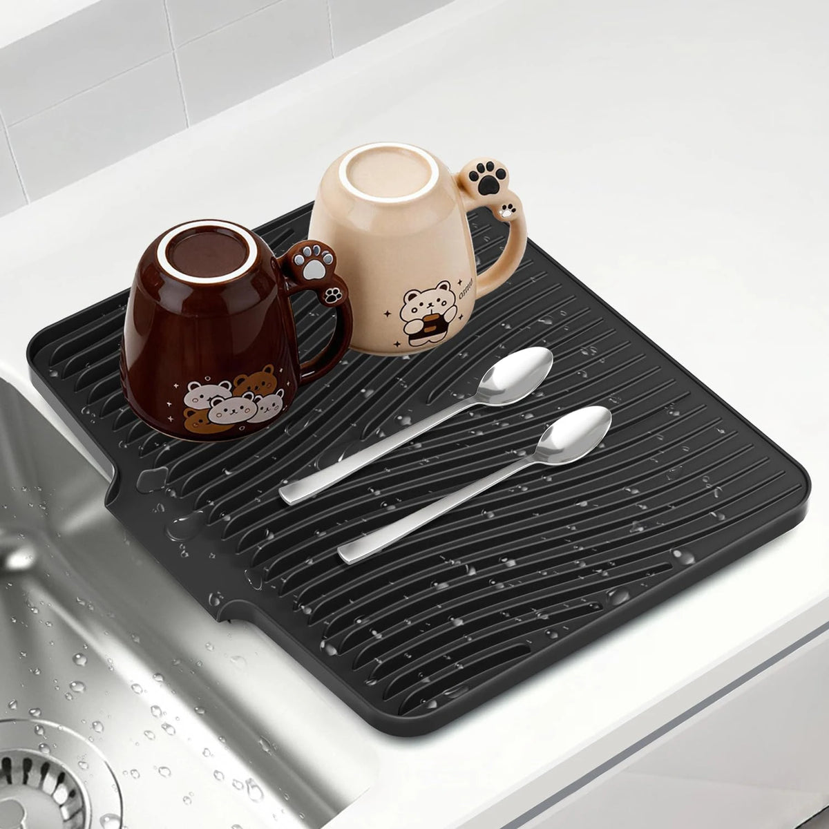 Silicone Dish Drying Mat Counter 15 X13 Dish