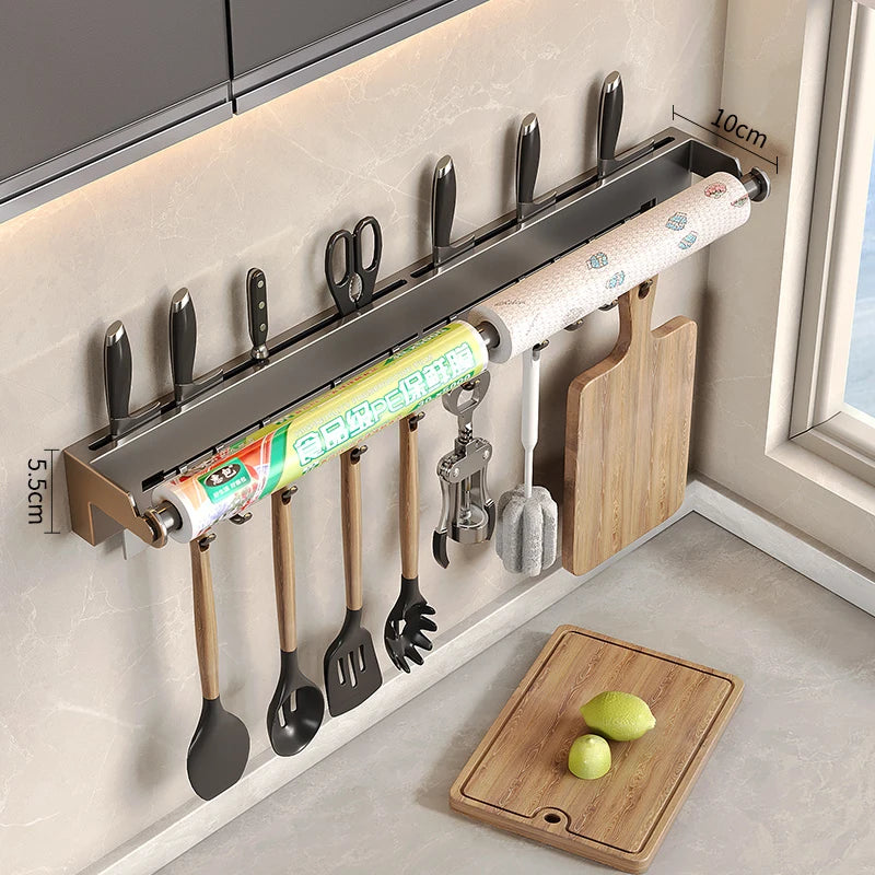 Stainless Steel Paper Towel Rack Wall Shelf Hook