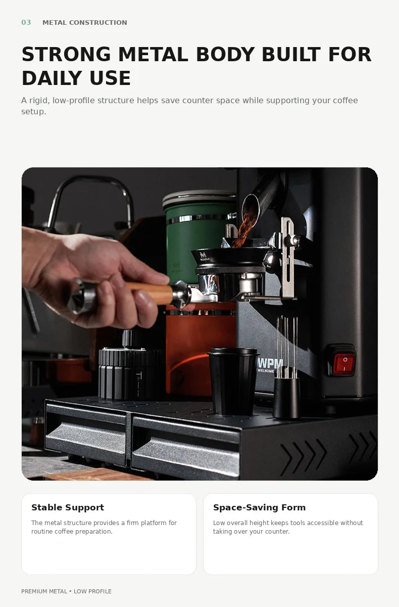 Muvna Espresso Bar Knock Box Coffee Organizer Box